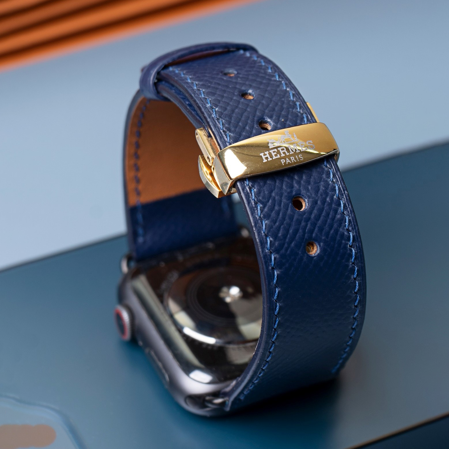 Epsom Leather Apple Watch Bands Series 3 4 5 6 7 8 9 ultra from 38mm to 49mm