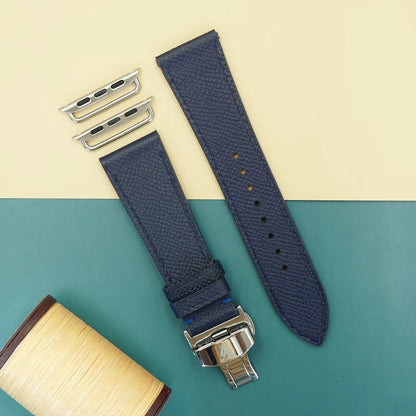 Watch Strap Epsom Leather Watch Band for Smart Watch & Mechanical Watch - Blue Navy EP2201