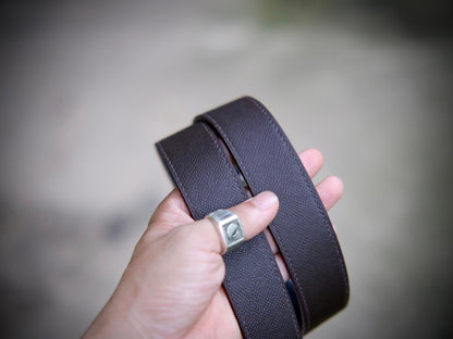 Epsom Leather Belt Handmade With basic buckle steel