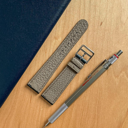 Classic Twin-Tone Elegance Leather Watch Strap