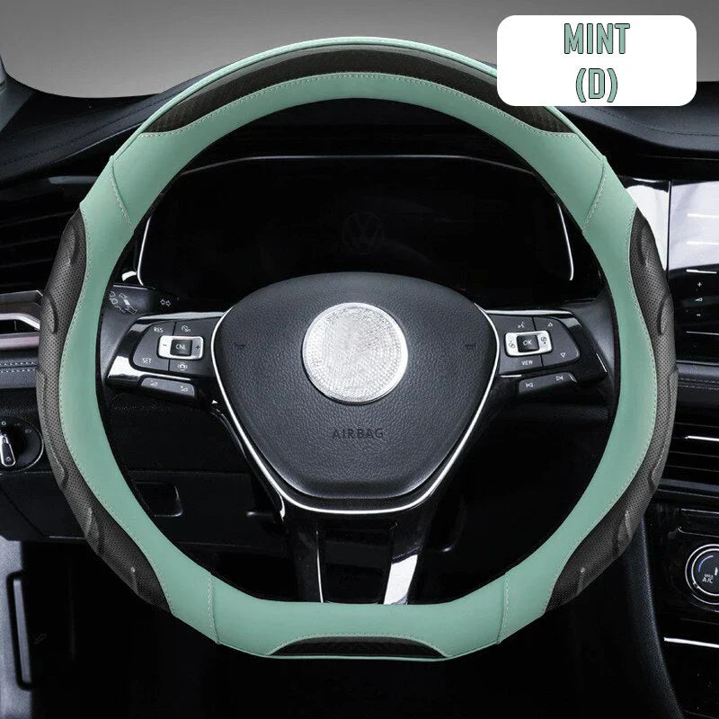 Car Steering Wheel Covers Universal Fit, Silaz Breathable Anti Slip Leather