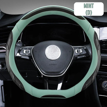 Car Steering Wheel Covers Universal Fit, Silaz Breathable Anti Slip Leather