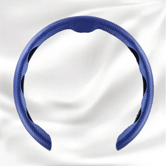 Nexi Customized Car Logo Breathable Ultra-thin 5D Leather & Carbon Car Steering Wheel Cover Universal Fit