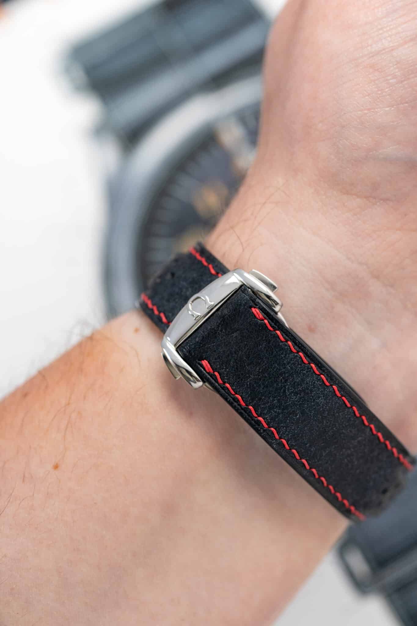 Omega-Style Deployant Strap – Navy Blue Pueblo Rally