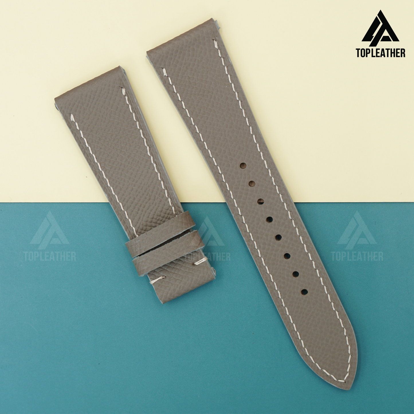 Watch Strap Epsom Leather for Apple Watch, Samsung Galaxy Watch, Mechanical Watch - Grey EP2208