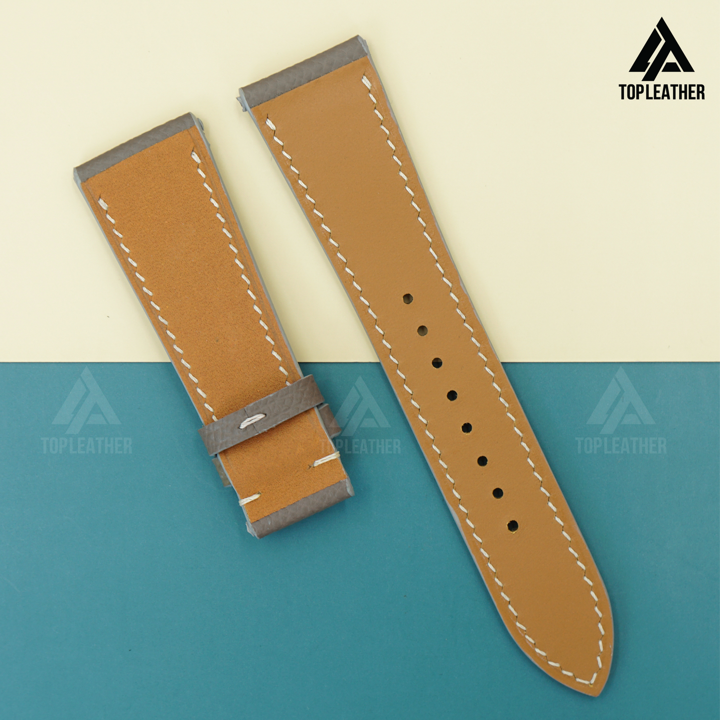 Watch Strap Epsom Leather for Apple Watch, Samsung Galaxy Watch, Mechanical Watch - Grey EP2208