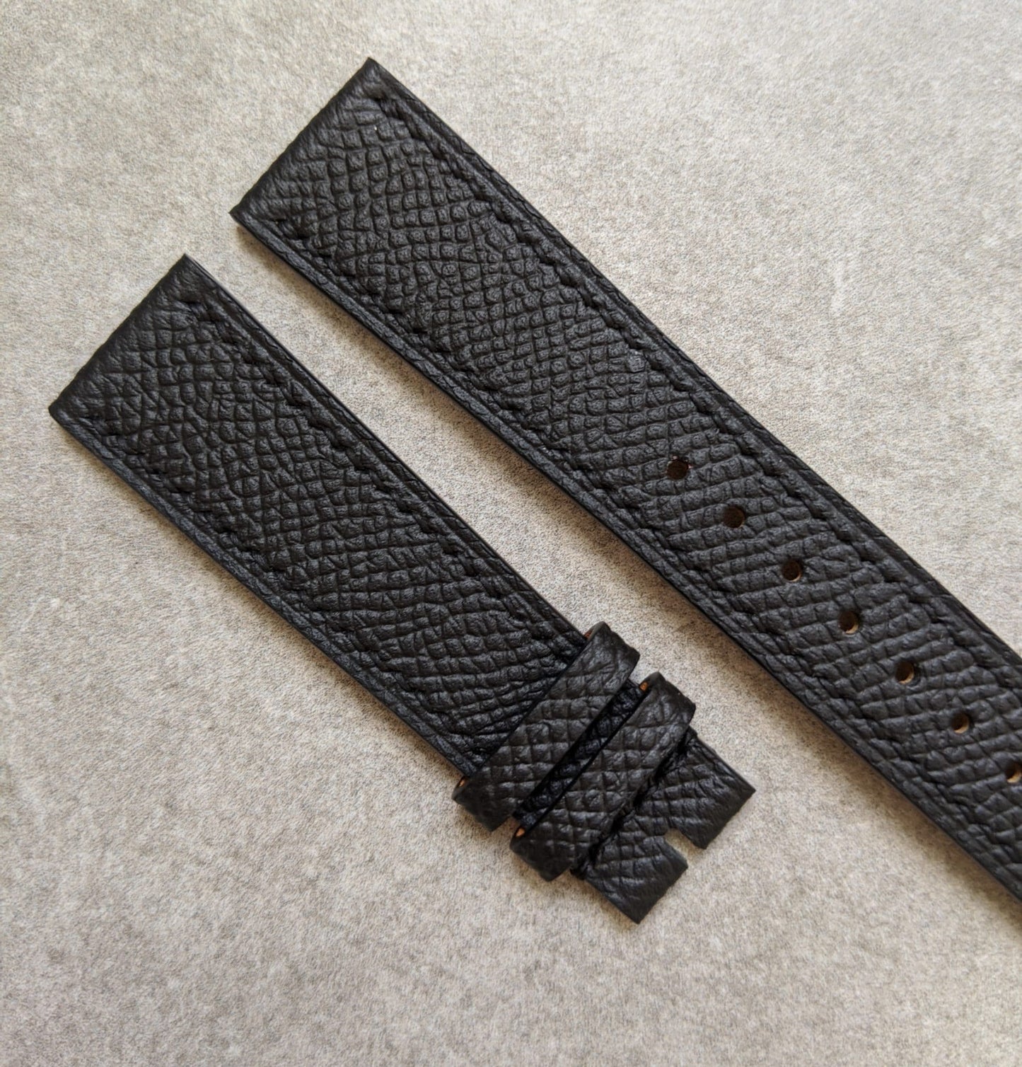 Epsom Calfskin Watch Strap - Black
