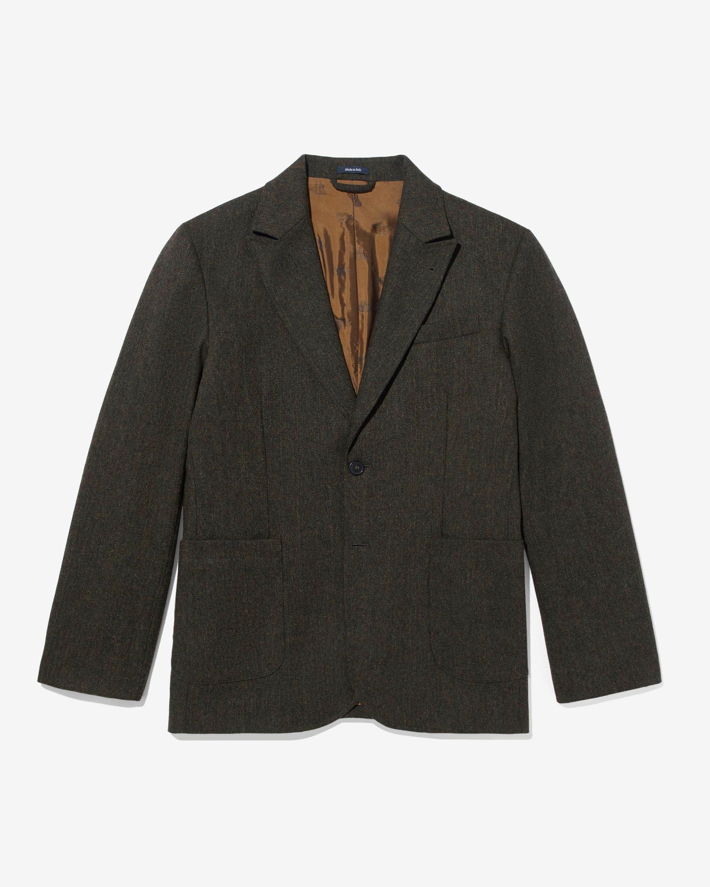 Peak Lapel Single-Breasted Jacket