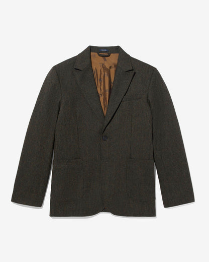 Peak Lapel Single-Breasted Jacket