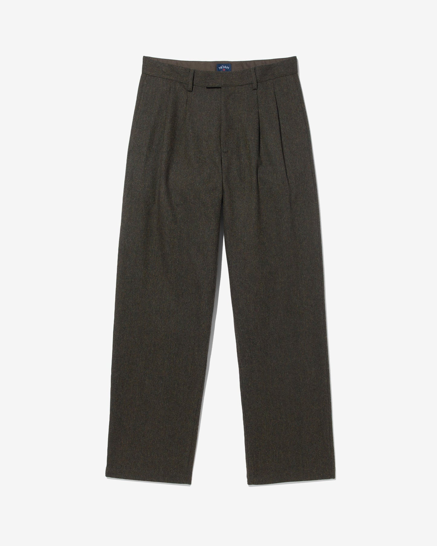 Wool Herringbone Double-Pleat Trouser