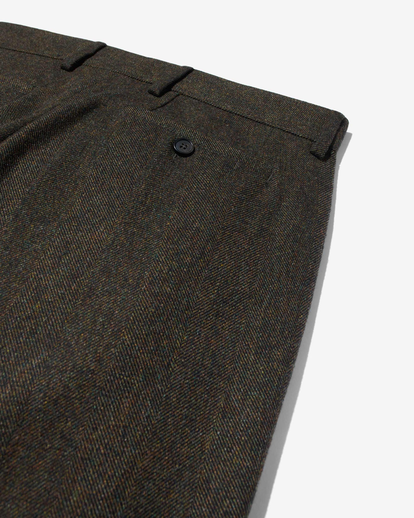 Wool Herringbone Double-Pleat Trouser