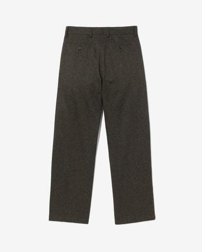 Wool Herringbone Double-Pleat Trouser