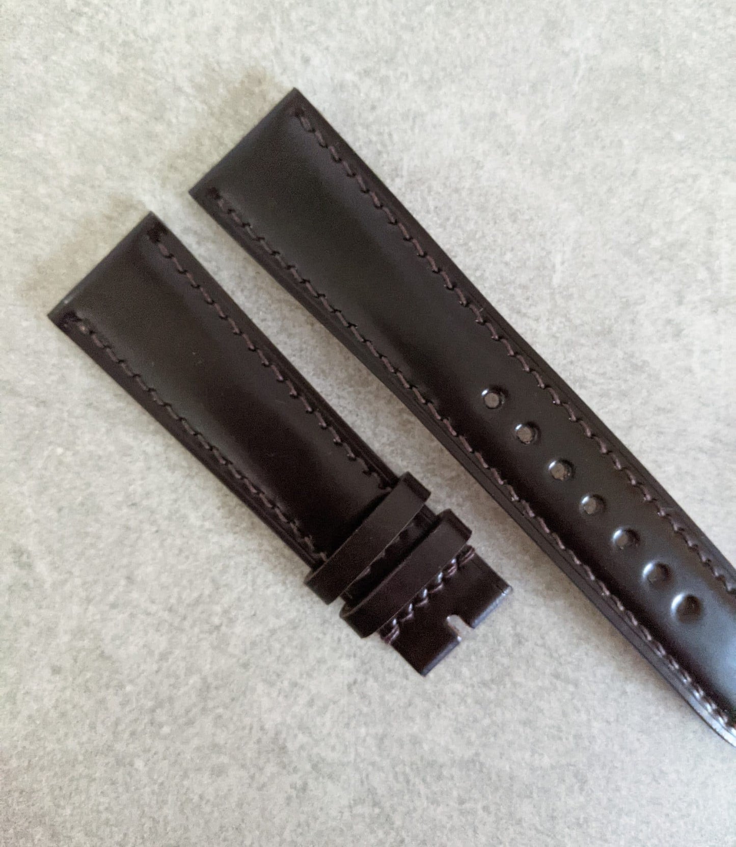 Shell Cordovan Watch Strap - Chocolate Brown