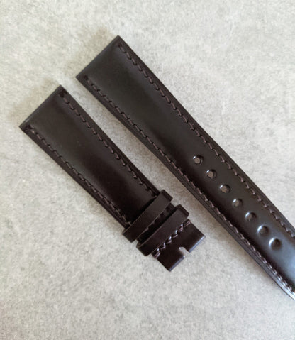 Shell Cordovan Watch Strap - Chocolate Brown