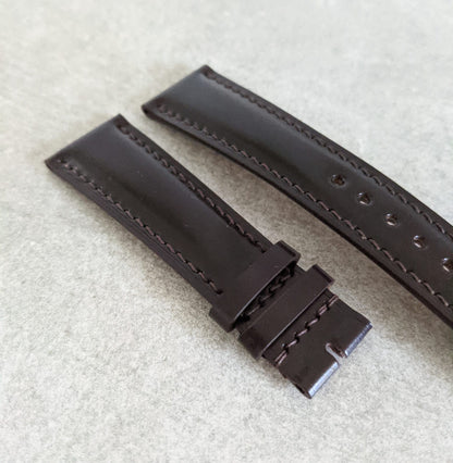 Shell Cordovan Watch Strap - Chocolate Brown