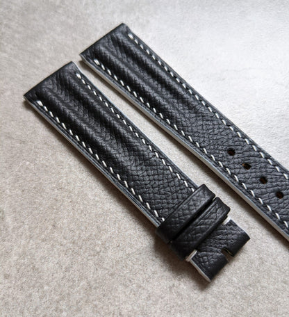 Epsom Calfskin Speedy Ridge - Black & White