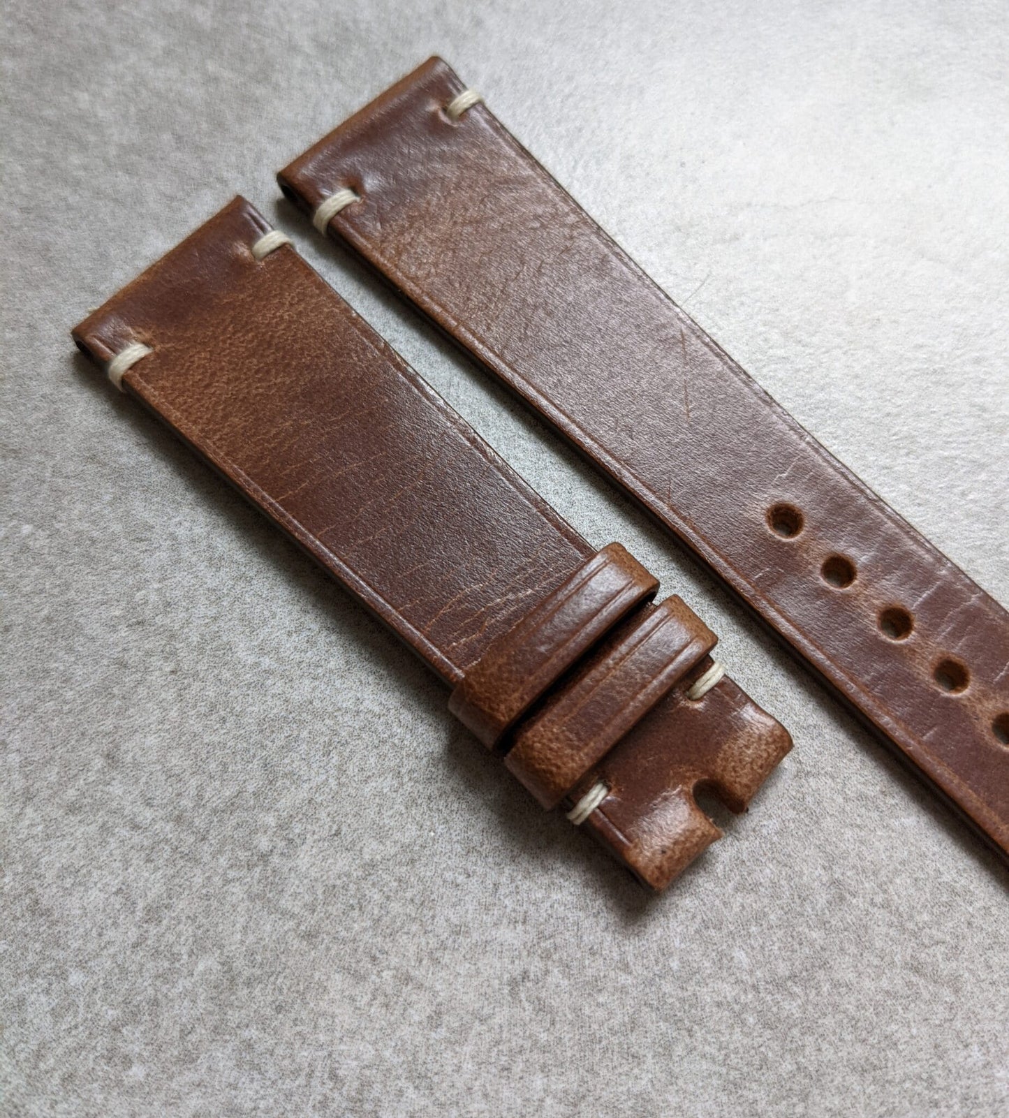 Chromexcel Vintage Strap Minimal Stitch - Natural Tan