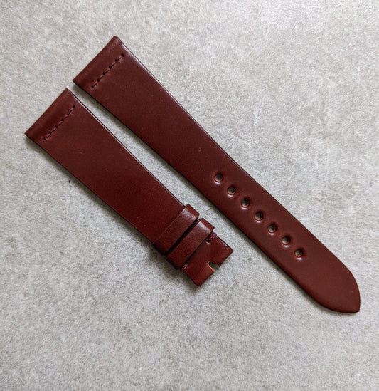 Cordovan Vintage Strap Stitch - Red Brown W/Matching stitch