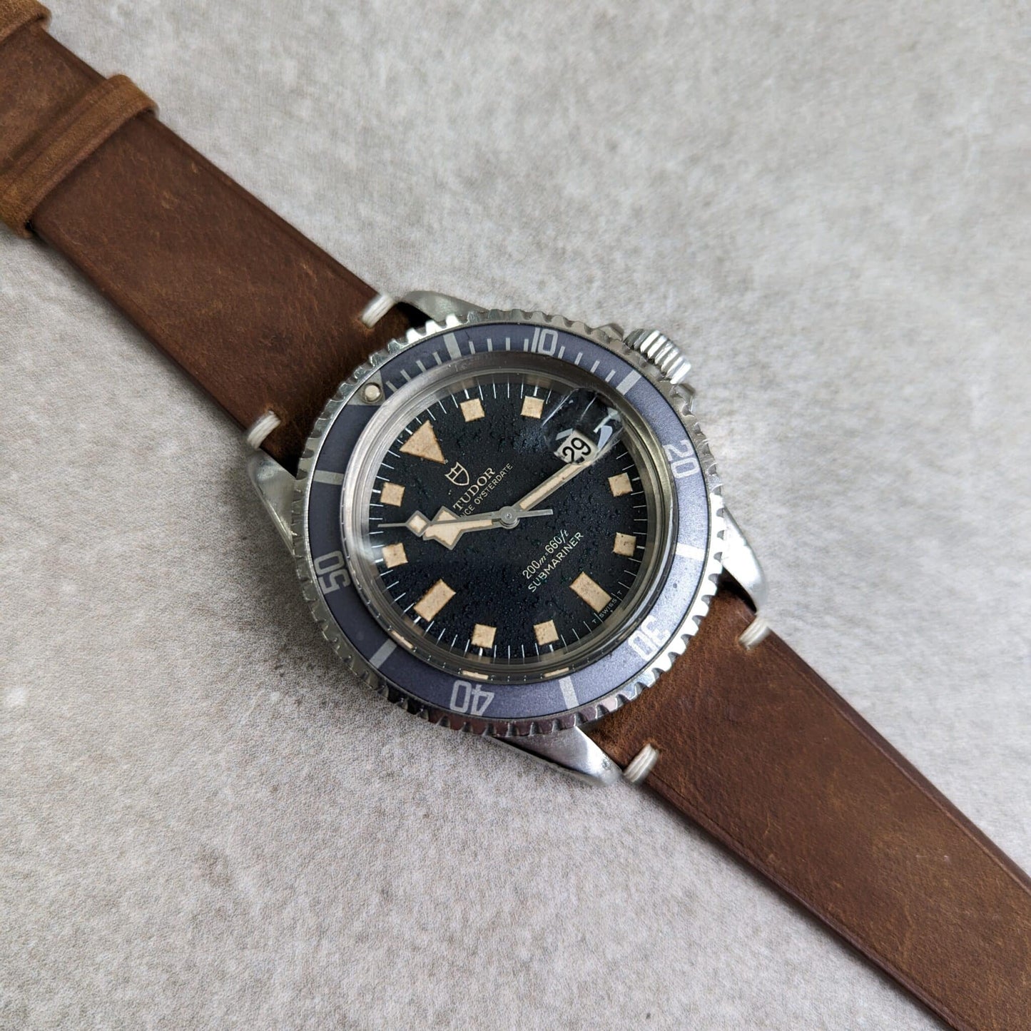 Wax Flat Calfskin Strap - Brown W/Minimal Cream stitching