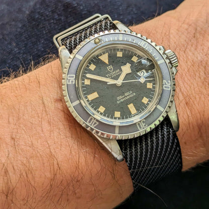 Woven Nylon Single Pass Strap - Chevron Grey