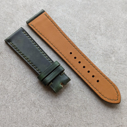 Shell Cordovan Watch Strap - Green Marbled Museum