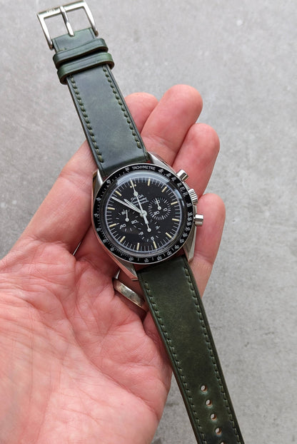 Shell Cordovan Watch Strap - Green Marbled Museum
