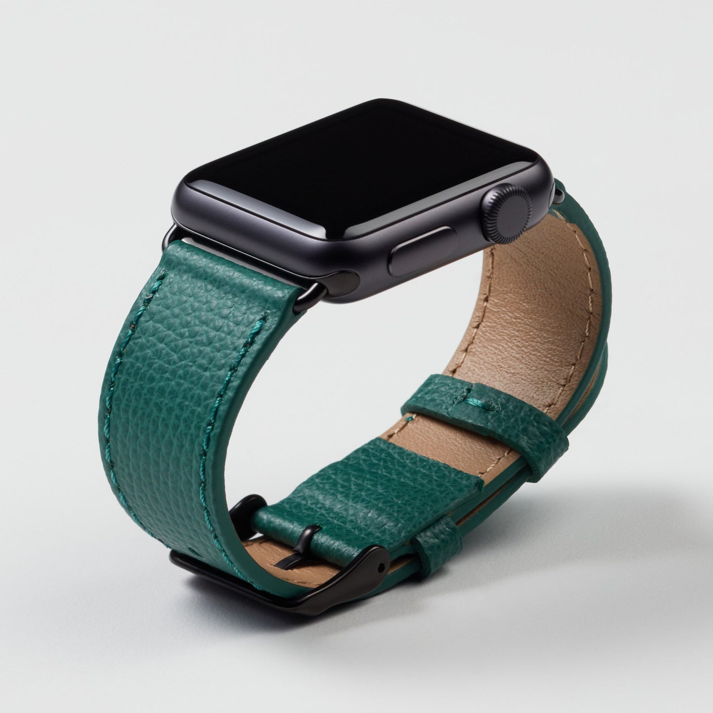 Epsom Leather Apple Watch Band - Forest Green