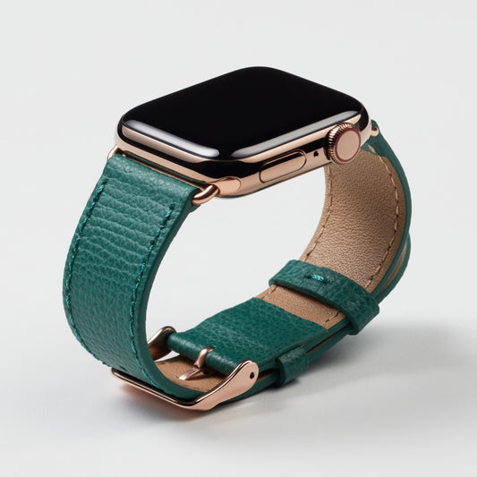 Epsom Leather Apple Watch Band - Forest Green