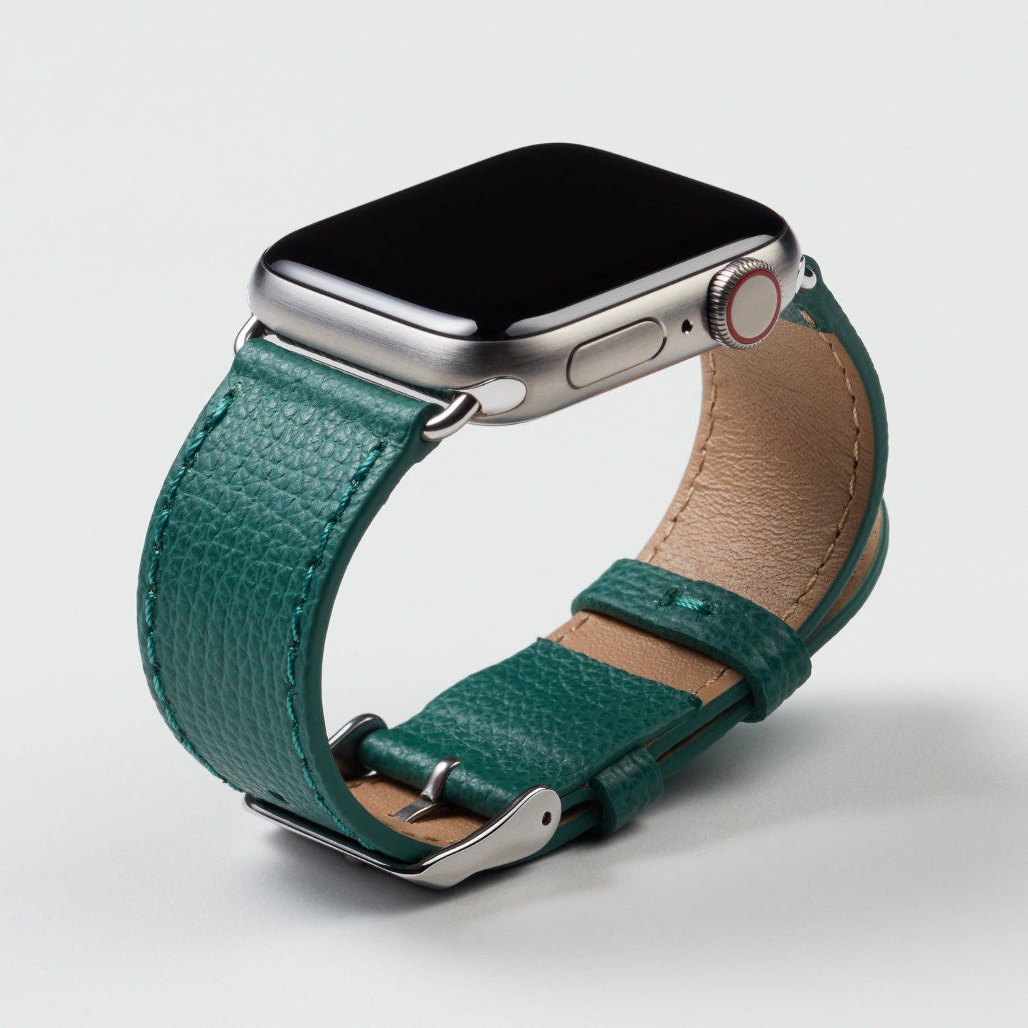 Epsom Leather Apple Watch Band - Forest Green