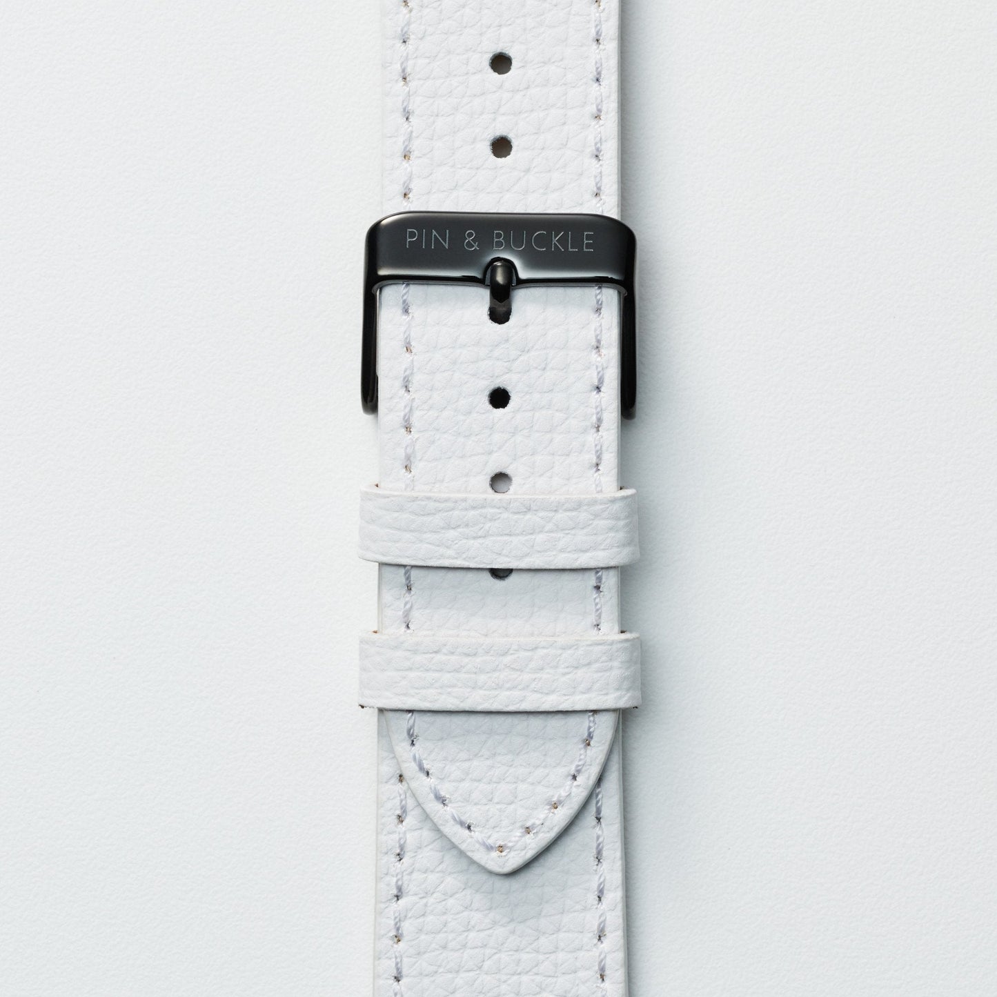 Epsom Leather Apple Watch Band - Ivory White
