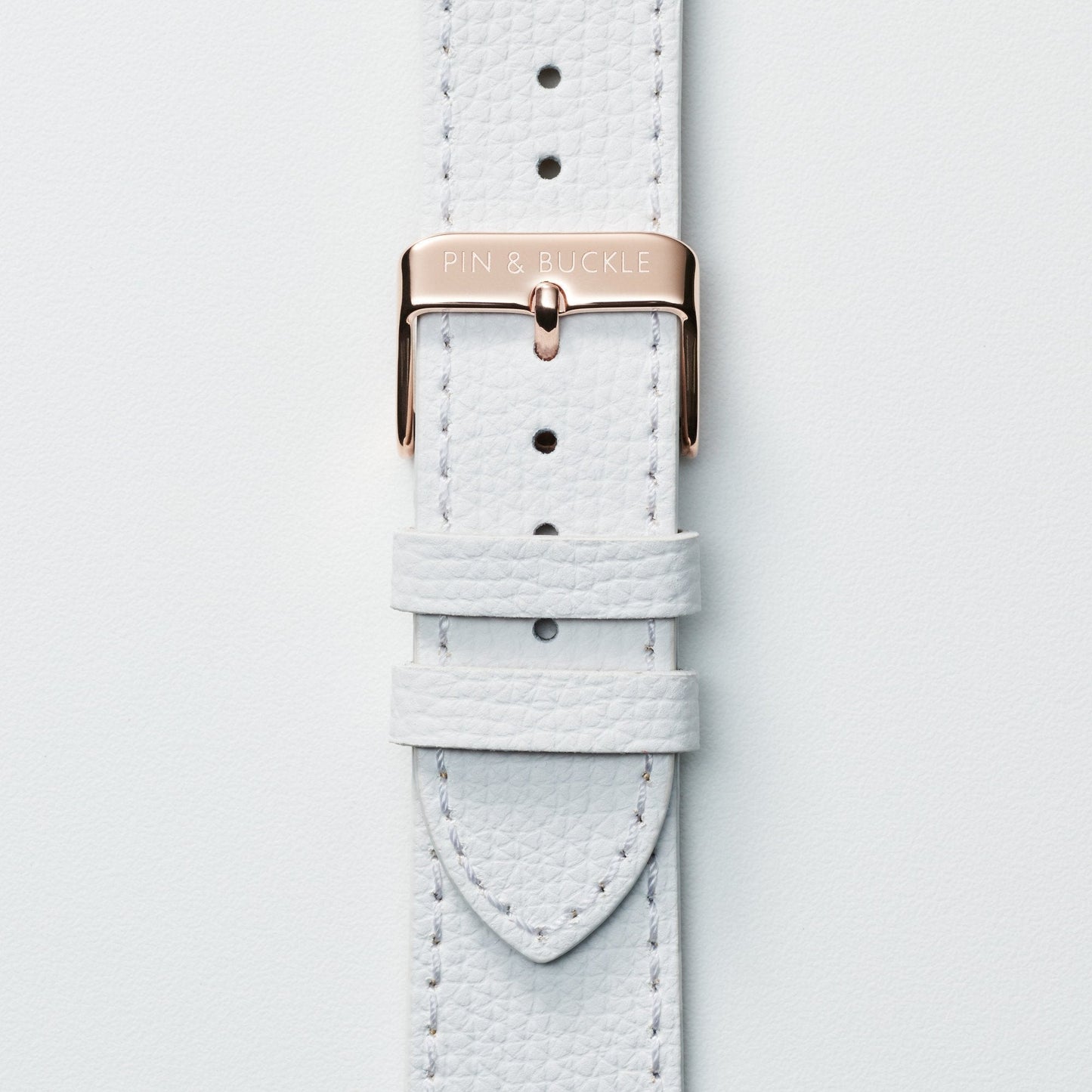 Epsom Leather Apple Watch Band - Ivory White