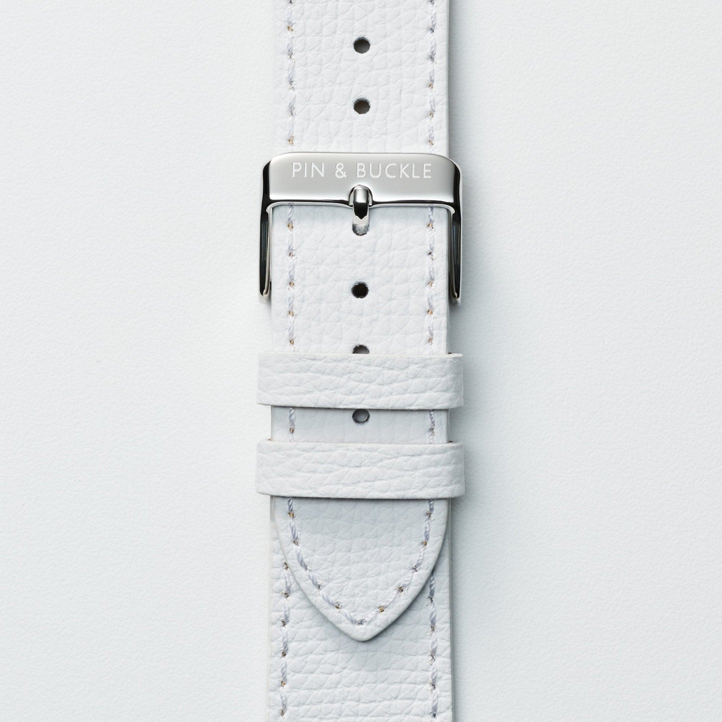 Epsom Leather Apple Watch Band - Ivory White