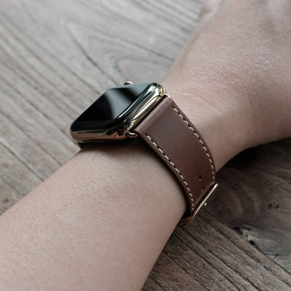 Luxe Leather Apple Watch Band - Chestnut Brown