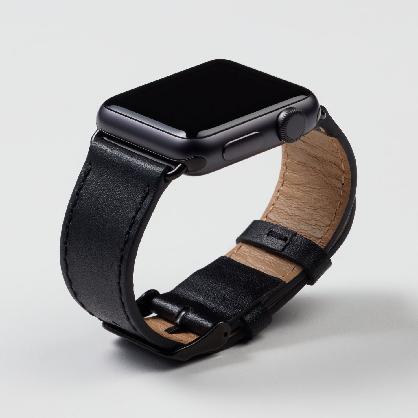Luxe Leather Apple Watch Strap - Nero Black