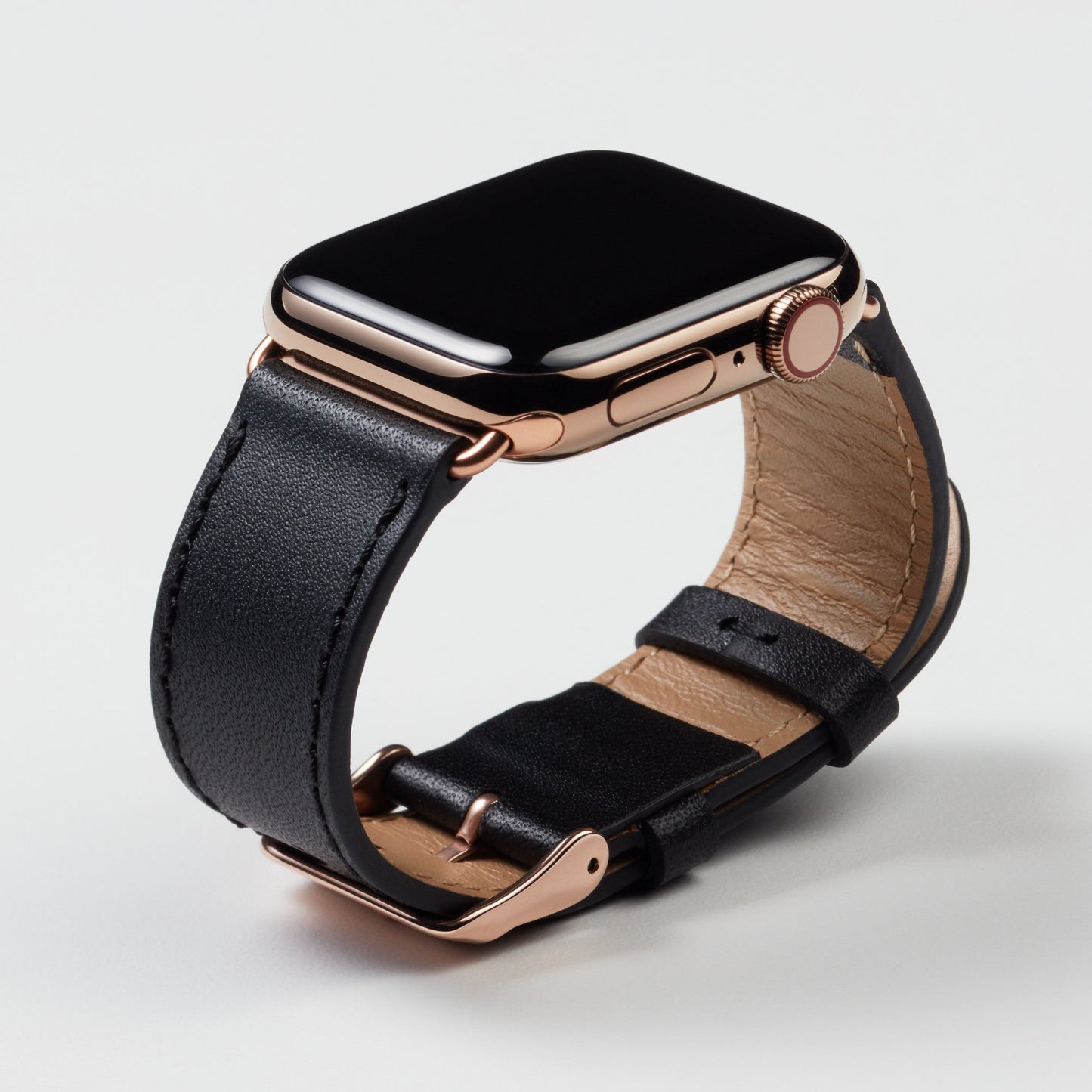 Luxe Leather Apple Watch Strap - Nero Black