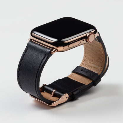 Luxe Leather Apple Watch Strap - Nero Black
