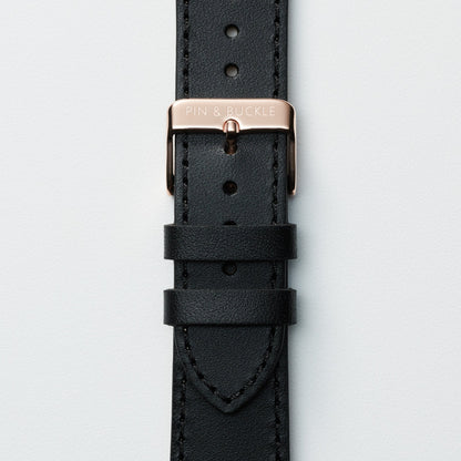 Luxe Leather Apple Watch Strap - Nero Black