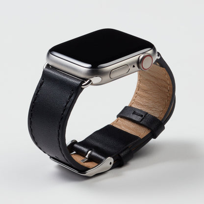 Luxe Leather Apple Watch Strap - Nero Black