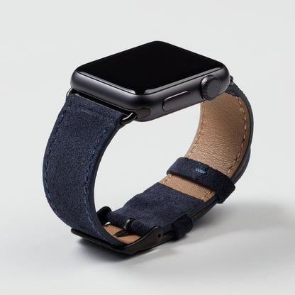 Velour Suede Apple Watch Band - Azure Blue
