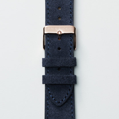 Velour Suede Apple Watch Band - Azure Blue