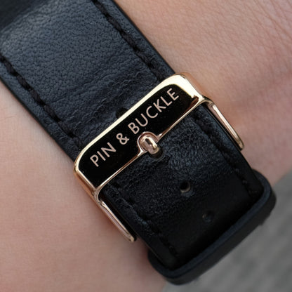 Luxe Leather Apple Watch Strap - Nero Black
