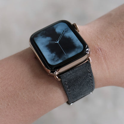 Velour Suede Apple Watch Band - Pebble Grey