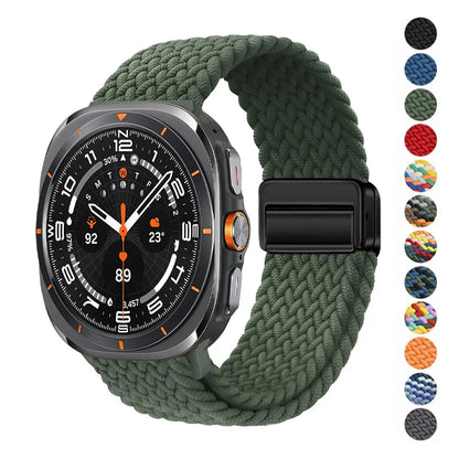 Magnetic Nylon Braided sport Bracelet Correa Galaxy Watch 7 Ultra Band