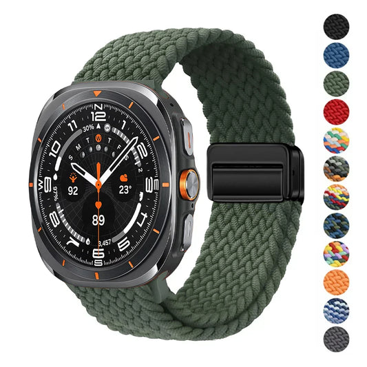 Magnetic Nylon Braided sport Bracelet Correa Galaxy Watch 7 Ultra Band