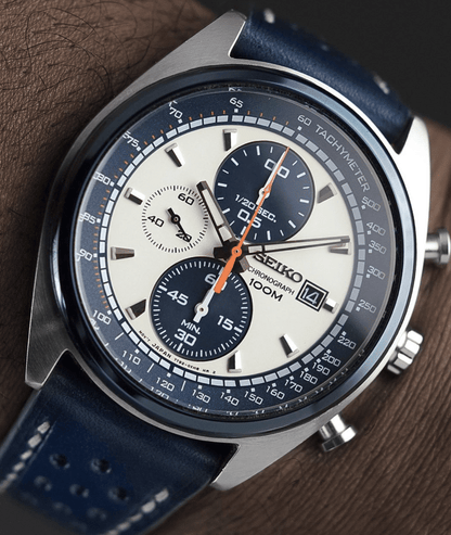 French Calfskin Rally Watch Strap - Navy Blue