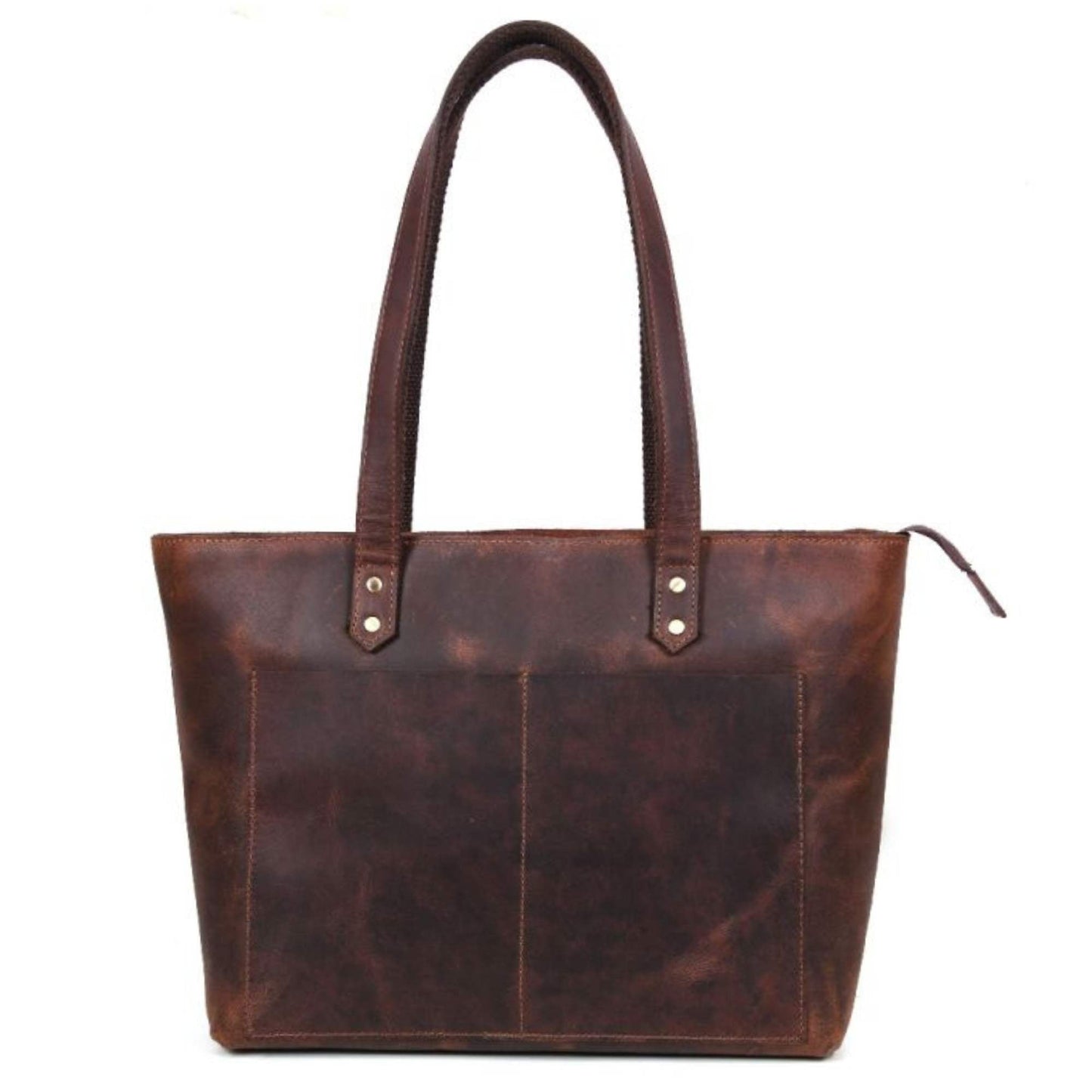 Classic Black Leather Tote Bag