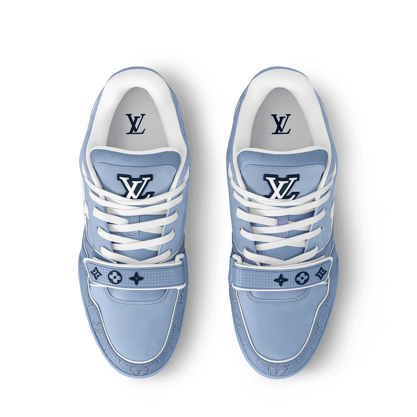 LV Trainer – Blue Monogram Flowers