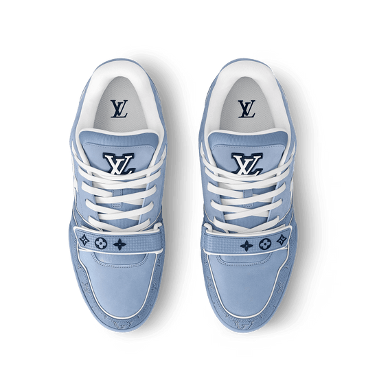 LV Trainer – Blue Monogram Flowers