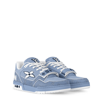 LV Trainer – Blue Monogram Flowers