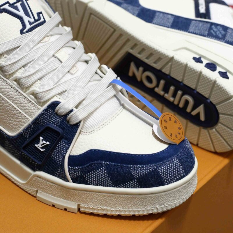 LV Trainer Damier Denim Blue